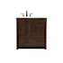 Elegant Lighting Soma 32" Free Standing Single Basin Vanity Set with Cabinet and Engineered Stone Vanity Top Expresso