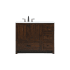 Elegant Lighting Soma 42" Free Standing Single Basin Vanity Set with Cabinet and Engineered Stone Vanity Top Expresso