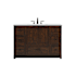 Elegant Lighting Soma 48" Free Standing Single Basin Vanity Set with Cabinet and Engineered Stone Vanity Top Expresso