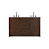 Elegant Lighting Soma 54" Free Standing Double Basin Vanity Set with Cabinet and Engineered Stone Vanity Top Expresso