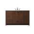 Elegant Lighting Soma 54" Free Standing Single Basin Vanity Set with Cabinet and Engineered Stone Vanity Top Expresso