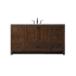 Elegant Lighting Soma 60" Free Standing Single Basin Vanity Set with Cabinet and Engineered Stone Vanity Top Expresso