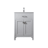 Elegant Lighting Harrison 24" Free Standing Single Basin Vanity Set with Cabinet and Marble Vanity Top Grey