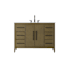 Elegant Lighting Millie 48" Free Standing Single Basin Vanity Set with Cabinet and Engineered Stone Vanity Top Chestnut Brown