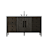 Elegant Lighting Blakely 60" Free Standing Single Basin Vanity Set with Cabinet and Engineered Stone Vanity Top Chocolate Oak