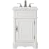 Elegant Lighting Retro 21" Free Standing Single Basin Vanity Set with Cabinet and Quartz Vanity Top Antique White