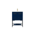 Elegant Lighting Sloane 24" Free Standing Single Basin Vanity Set with Cabinet and Engineered Marble Vanity Top Blue