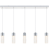 Elegant Lighting Constellation 5 Light 42" Wide LED Suspension Linear Pendant Chrome