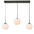 Elegant Lighting Baxter 3 Light 36" Wide Linear Pendant Black / Frosted White