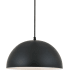 Elegant Lighting Forte Single Light 12" Wide Pendant Black