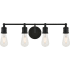 Elegant Lighting Serif 4 Light 22" Wide Bathroom Vanity Light Black