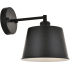 Elegant Lighting Nota Single Light 9" Tall Wall Sconce Black
