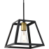 Elegant Lighting Resolute Single Light 9" Wide Mini Pendant Brass / Black
