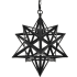 Elegant Lighting Nocturne Single Light 16" Wide Pendant Black