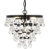 Elegant Lighting Kora 3 Light 13" Wide Crystal Pendant Black / Clear