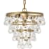 Elegant Lighting Kora 3 Light 13" Wide Crystal Pendant Brass / Clear