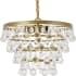 Elegant Lighting Kora 5 Light 17" Wide Crystal Pendant Brass / Clear