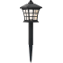 Elegant Lighting Dux 4" Wide Solar LED Center Mount Path Light - Pack of 6 Black