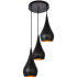 Elegant Lighting Nora 3 Light 15" Wide Multi Light Pendant with Aluminum Shades Black