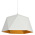 Elegant Lighting Arden Single Light 17-11/16" Wide Pendant with an Aluminum Shade White / Golden Inside