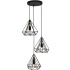 Elegant Lighting Jago 3 Light 18-1/8" Wide Pendant with Aluminum Shades Black