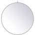 Elegant Lighting Eternity 28" Diameter Traditional Circular Framed Bathroom Wall Mirror White