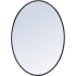 Elegant Lighting Decker 33-1/4" W x 24" H Oval Framed Bathroom Wall Mirror Black