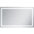 Elegant Lighting Nova 60" W x 36" H Traditional Rectangular Aluminum Frameless Bathroom Wall Mirror with LED Lighting Silver