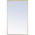 Elegant Lighting Eternity 24" W x 40" H Rectangular Metal Framed Bathroom Wall Mirror Brass