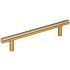 Elements Naples Short 5-1/16" (128 MM) Center to Center Solid Steel Bar Style Cabinet Handle / Drawer Pull - 6-7/8" Long Satin Bronze