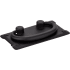 Elements Verona 3 Inch Center to Center Traditional Rustic Drop Bail Drawer Pull with Backplate Matte Black