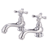 Elements Of Design Double Handle Basin Faucet with American Lever Handles from the St. Louis Collection Polished Brass (PVD)