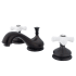 Elements Of Design Double Handle 8" to 16" Widespread Bathroom Faucet with Porcelain Cross Ha from the St. Louis Collection Oil Rubbed Bronze