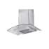 Elica Potenza 400 CFM 30 Inch Wide Wall Mounted Range Hood with 4 Speeds and Telescopic Chimney Stainless Steel