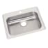 Elkay Dayton 25" Drop In Single Basin Stainless Steel Kitchen Sink 1 Faucet Hole