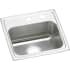 Elkay Gourmet 19-1/2" Single Basin Drop In Stainless Steel Kitchen Sink 2 Faucet Holes (Middle Right)