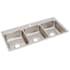 Elkay Lustertone 46" Drop In Triple Basin Stainless Steel Kitchen Sink 1 Faucet Hole