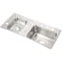 Elkay 37-1/4" Double Basin Drop In Stainless Steel Utility Sink 4 Faucet Holes