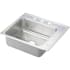 Elkay 25" Single Basin Drop In Stainless Steel Utility Sink 4 Faucet Holes