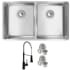 Finish: Stainless Steel Sink / Matte Black Faucet