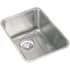 Elkay Gourmet Lustertone Stainless Steel 16-1/2" x 20-1/2'' Undermount Single Basin Kitchen Sink with 10" Depth, Rounded Basin Corners, Bottom Grid, and Drain Stainless Steel