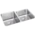 Elkay Lustertone 31-1/4" Undermount Double Basin Stainless Steel Kitchen Sink with Basket Strainer Stainless Steel