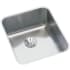 Elkay Lustertone 16" Undermount Single Basin Stainless Steel Kitchen Sink with Basket Strainer Stainless Steel