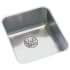 Elkay Lustertone 16-1/2" Undermount Single Basin Stainless Steel Kitchen Sink with Basket Strainer Stainless Steel