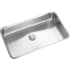 Elkay Lustertone 30-1/2" Undermount Single Basin Stainless Steel Kitchen Sink with Basket Strainer Stainless Steel