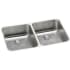 Elkay Lustertone 30-3/4" Undermount Double Basin Stainless Steel Kitchen Sink with Basket Strainer Stainless Steel