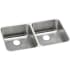 Elkay Lustertone Stainless Steel 31-3/4" x 16-1/2'' Undermount Double Basin Kitchen Sink with 4-7/8" Depth and Rounded Basin Corners Stainless Steel