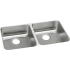 Elkay Lustertone Stainless Steel 35-3/4" x 18-1/2'' Undermount Double Basin Kitchen Sink 4-3/8" Depth Stainless Steel