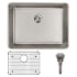 Elkay Lustertone Iconix 23-1/2" Undermount Single Basin Stainless Steel Kitchen Sink with Basin Rack and Perfect Drain Stainless Steel