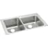 Elkay Gourmet Lustertone Stainless Steel 37" x 22" Self Rimming Double Basin Top Mount Kitchen Sink with 10" Depth 1 Faucet Hole